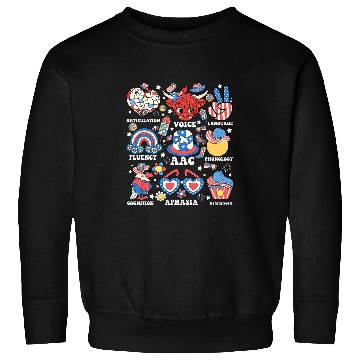 Discover Speech Language Pathologist 4th Of July Speech Therapy SLP Sweatshirts