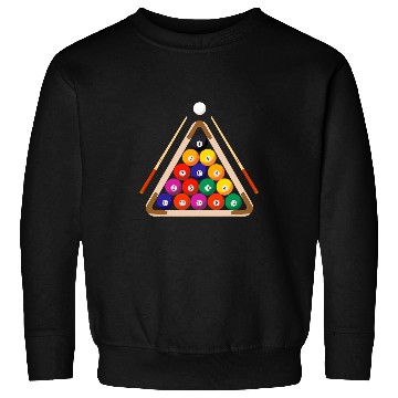 Discover Billiard Balls and Stick Billiards Pool Player Sweatshirts