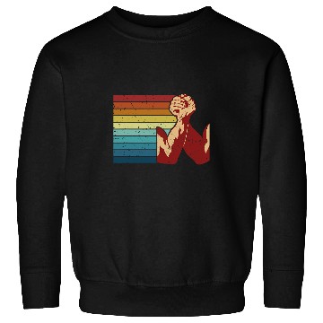 Discover Retro Exercise Hand Wrestling Techniques Arm Wrestling Sweatshirts