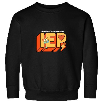 Discover Sped Teacher I Encourage Progress ABA Therapist Groovy Sweatshirts