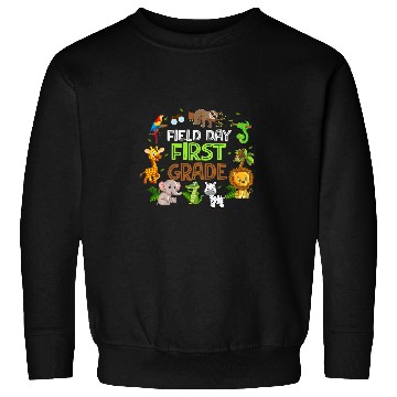 Discover Field Day First Grade Zoo Field Trip  Teacher Kids Sweatshirts
