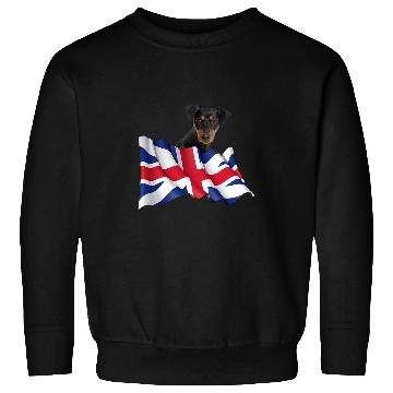 Discover Union Jack Flag Dog German Pinscher Sweatshirts