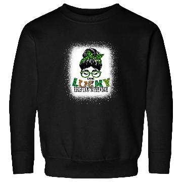 Discover One Lucky Reception Supervisor Bleached St Patricks Day Sweatshirts