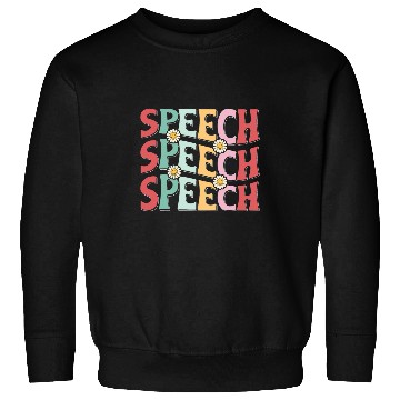 Discover Speech Therapy Retro Speech Language Pathologist Therapist Sweatshirts
