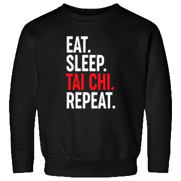 Discover Eat Sleep Tai Chi Repeat Yin Yang Chinese Kung Fu Training Sweatshirts