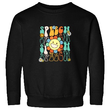 Discover Speech Therapy Retro Speech Language Pathologist Therapist 4 Sweatshirts