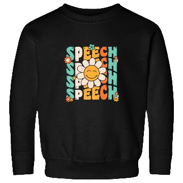 Discover Speech Therapy Retro Speech Language Pathologist Therapist 5 Sweatshirts