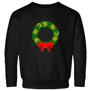 Discover Christmas Wreath Pickleball Player Sweatshirts