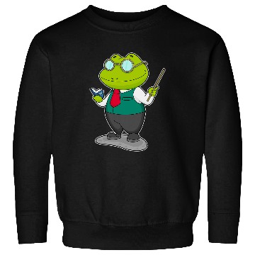 Discover Frog Teacher Glasses Book Sweatshirts