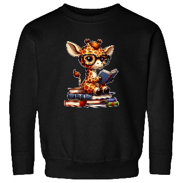 Discover Funny giraffe reading Bookworm Book Lovers Sweatshirts