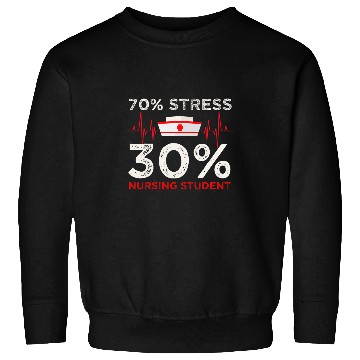 Discover nurses Gift 70 Stress 30 Nursing Student School Sweatshirts