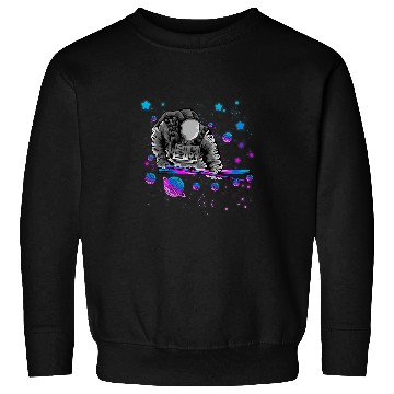 Discover Astronomy Galaxy Billiard Player Astronaut Pool Player Star Sweatshirts