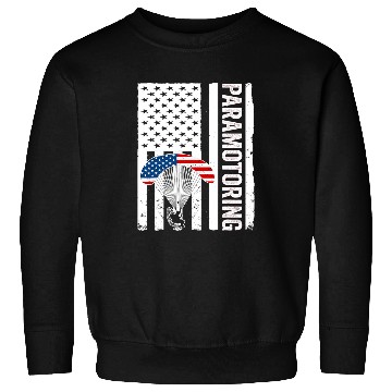 Discover USA Flag American Paramotor Pilot Paramotoring Sweatshirts