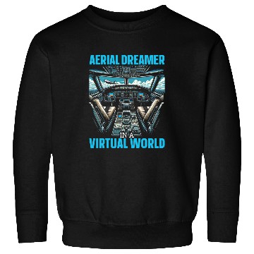 Discover Flight Simulator Aviation Console Pilot Flight Simulation 3 Sweatshirts