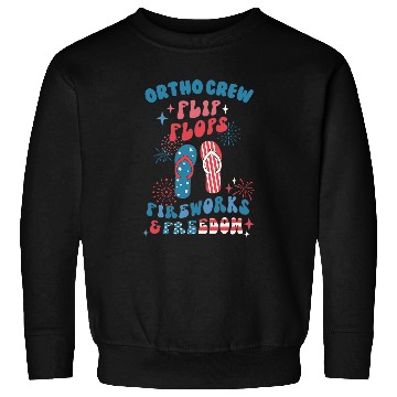 Discover Ortho Crew Orthopedic nurses July 4th Memorial Veterans Day Sweatshirts
