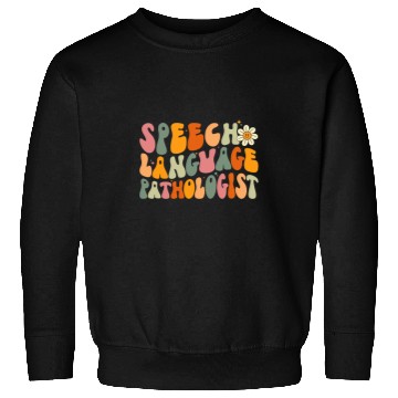 Discover SLP Speech Language Pathologist Retro Speech Therapy Sweatshirts
