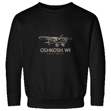Discover Oshkosh Flight Coordinates vintages Airplane Aviators Sweatshirts