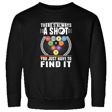 Discover Funny Billiard Strategy Joke Cue Snooker Pool Player Sweatshirts