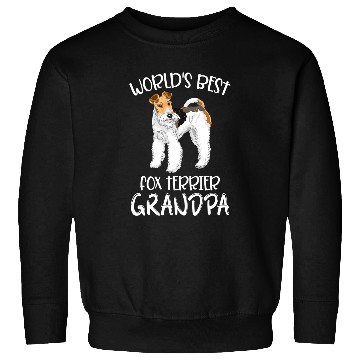 Discover worlds bests fox terrier grandpa 2dog lover Sweatshirts