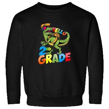 Discover Funny Dinosaur 2nd Grade StudentTeacher Back to School Sweatshirts