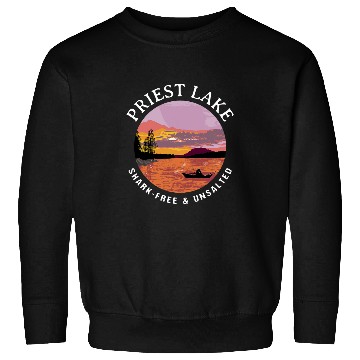 Discover Priest Lake Sharkand Unsalted Kayaking Sayings Kayak Sweatshirts