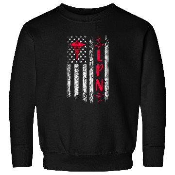 Discover LPN American Flag July 4th Licensed Practical nurses LPN Sweatshirts