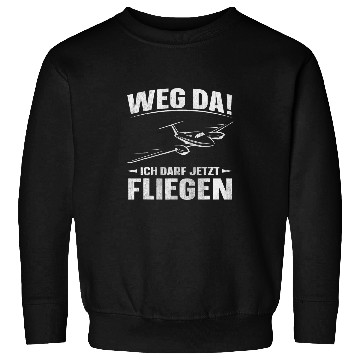 Discover Ich kann Fliegen flight ticket pilot pass Sweatshirts
