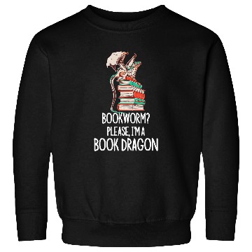 Discover Book Dragon Funny Bookworm 1 Sweatshirts