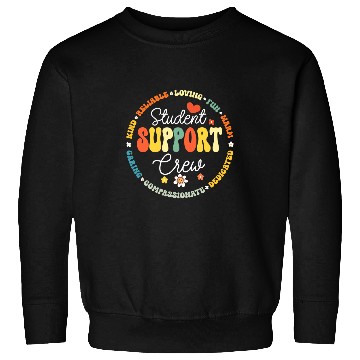 Discover Groovy Student Support Crew Appreciation Day Back To School Sweatshirts