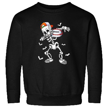Discover Cool Skeletons Rugby Lover Halloween Rugby Player Sweatshirts