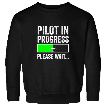 Discover Funny Flight School Student Pilot In Progress Sweatshirts