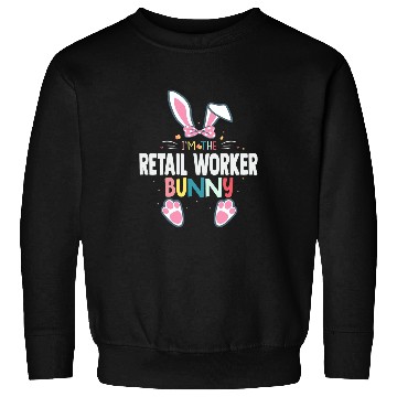 Discover Im The Retail Worker Bunny Easter Day Rabbit Matching Sweatshirts