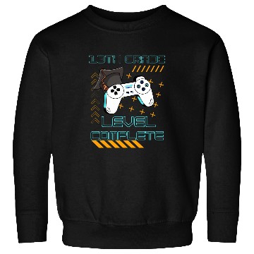 Discover Funny Gaming Level Completed 10th Grade Graduate Student Sweatshirts