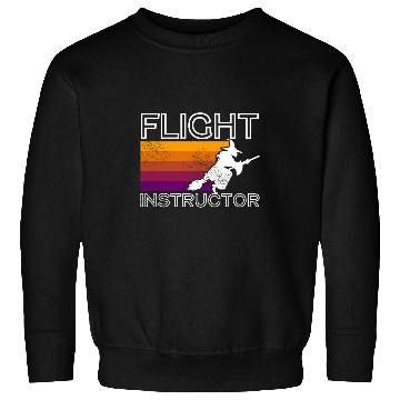 Discover Funny Flight Instructor Pilot Gift Spooky Halloween Witch Sweatshirts