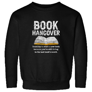 Discover Book Hangover Reading Reader Bookworm Librarian Distressed Sweatshirts