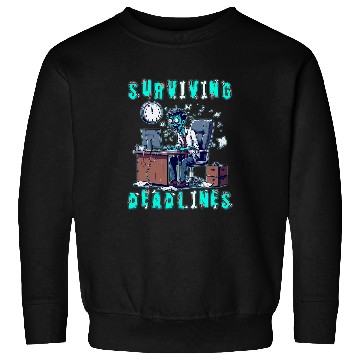 Discover Surviving Deadlines Zombie Office Worker Humor Sweatshirts