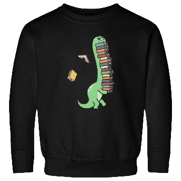 Discover Dinosaur Enthusiast Reading Lover Dino Animal Reading Sweatshirts