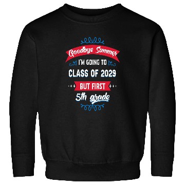 Discover Funny Fifth 5th Grade Student Class of 2029 Back to School Sweatshirts