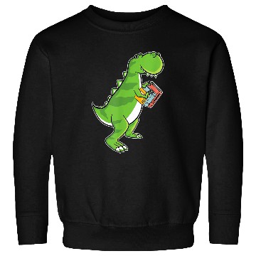 Discover Dinosaur TRexs Book Reader For Book Lovers Sweatshirts