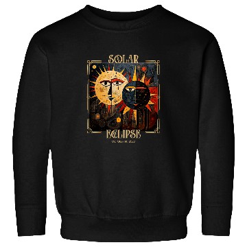 Discover Solar Eclipse America October 14 Abstract Art Sweatshirts