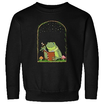 Discover Cottagecore Frog Book Design for a Nature Lover 2 Sweatshirts