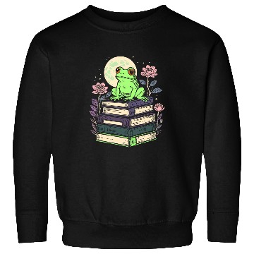 Discover Literary Botanical Art Cottagecore Frog Sweatshirts
