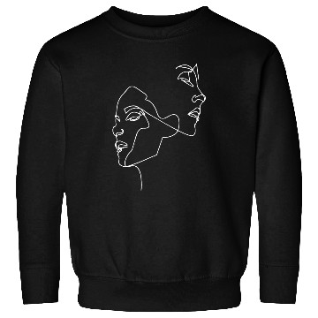 Discover mannered Line Faces Abstract Aesthetic Art Sweatshirts