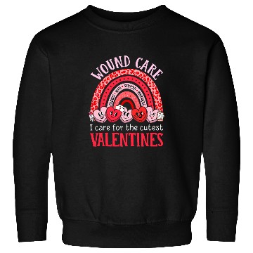 Discover Wound Care nurses Valentines Day Rainbow nurses Sweatshirts