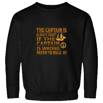 Discover Boat Captain Cruise Rules 1 Sweatshirts