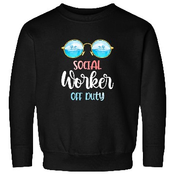 Discover Social Worker Off Duty Sunglasses Summer Vacation Sweatshirts