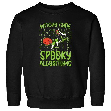 Discover Witchy Code Spooky Algorithms Programmer Halloween Sweatshirts