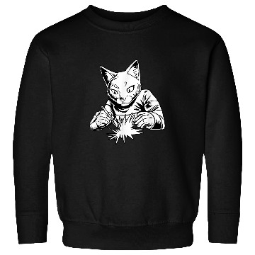Discover Welding Cat Metal Worker Welder 7 Sweatshirts