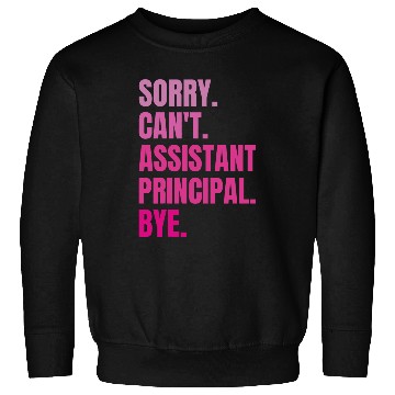Discover Sorry Cant Assistant Principal Bye Retro School Worker 1 Sweatshirts