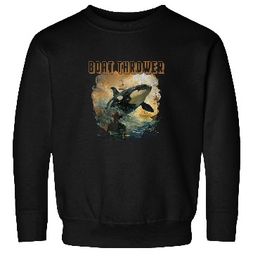 Discover Boat thrower orcas ocean Sweatshirts